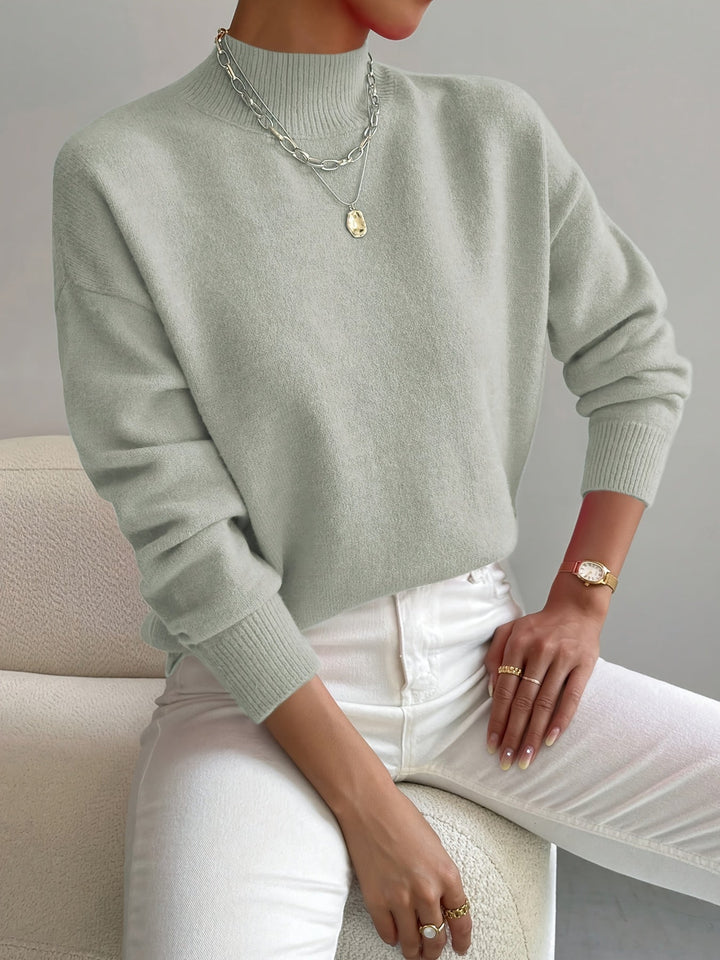 Suzanne | Soft Mock-Neck Sweater