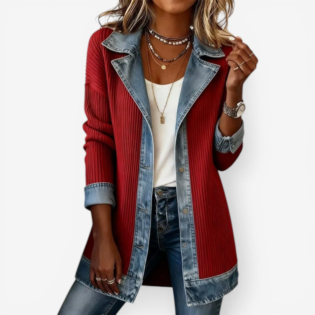 Clarisse | Elegant Layered Collar Button Jacket