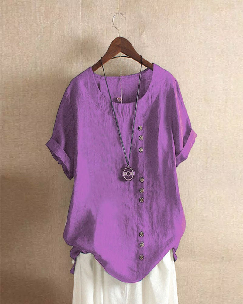 Amaya | Effortless Button Detail Summer Blouse