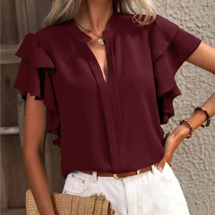 Amira™ - Chic Blouse with Elegant Ruffle Sleeves