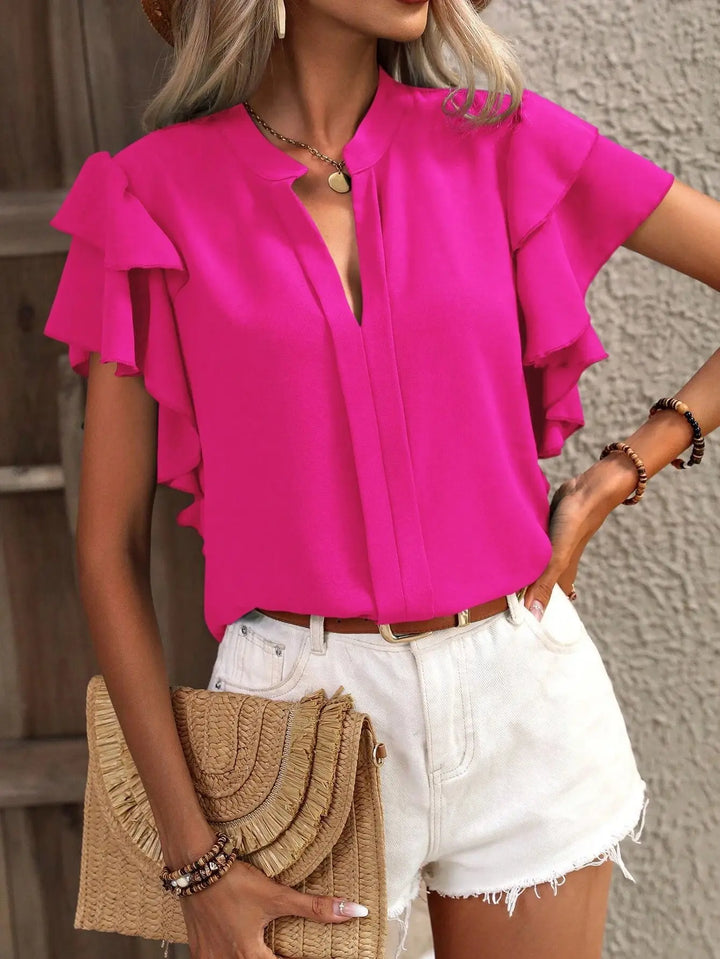 Amira™ - Chic Blouse with Elegant Ruffle Sleeves