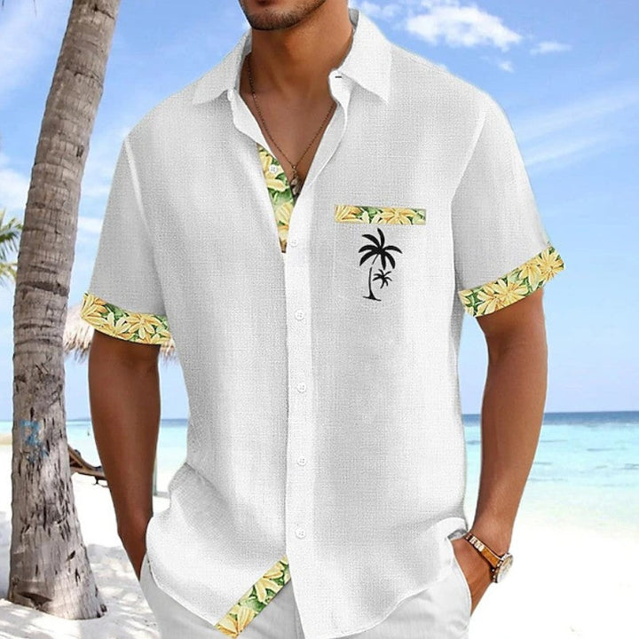 Cooper | Tropical Trim Resort Shirt