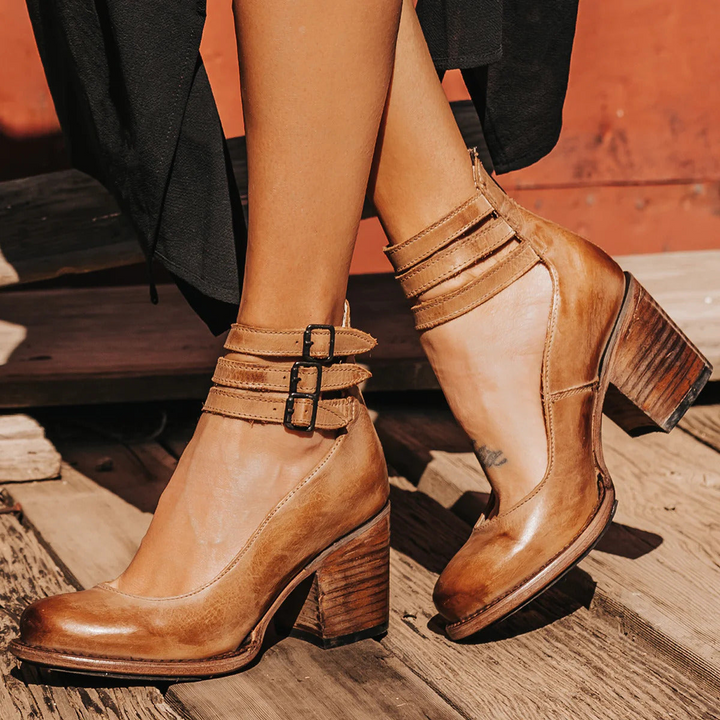 Aubrey | Block Heel Ankle Shoes