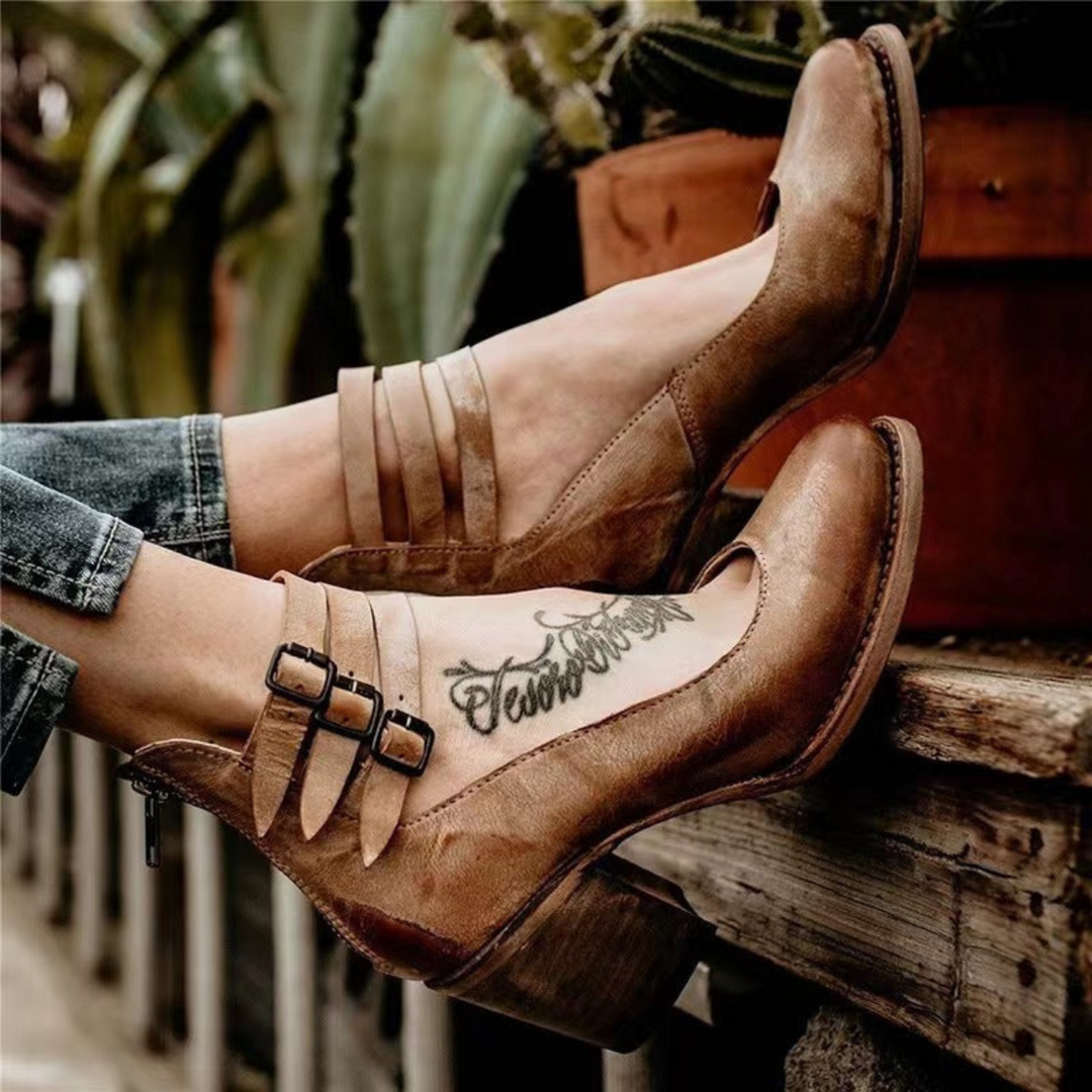 Aubrey | Block Heel Ankle Shoes