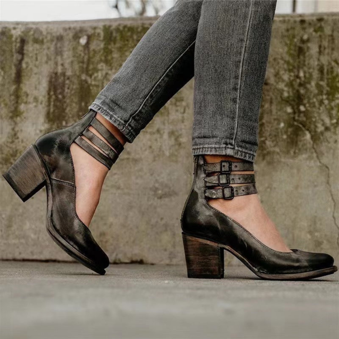 Aubrey | Block Heel Ankle Shoes