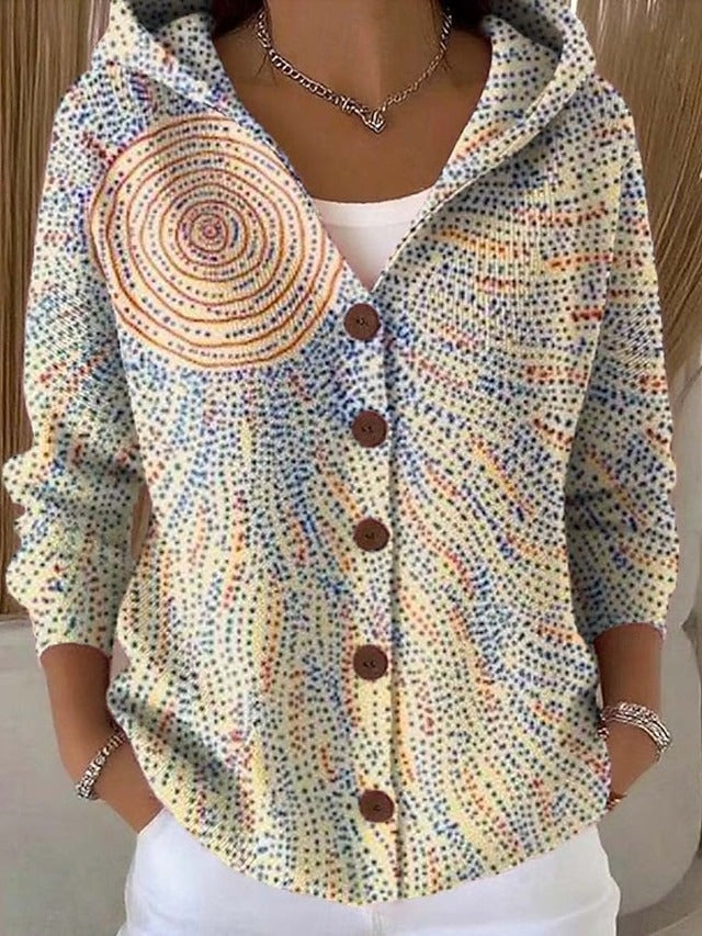 Grace | Button Hooded Sweater