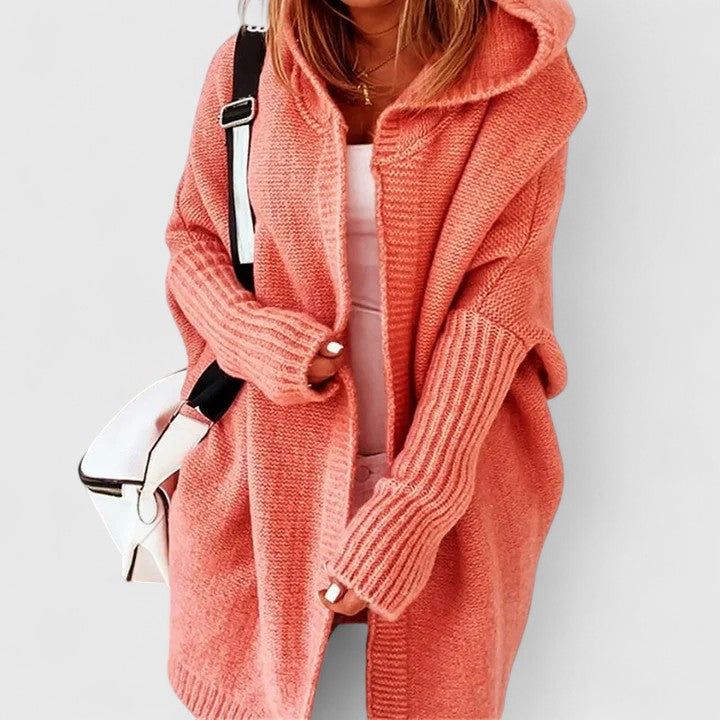Avery | Womens Oversized Hooded Knit Cardigan