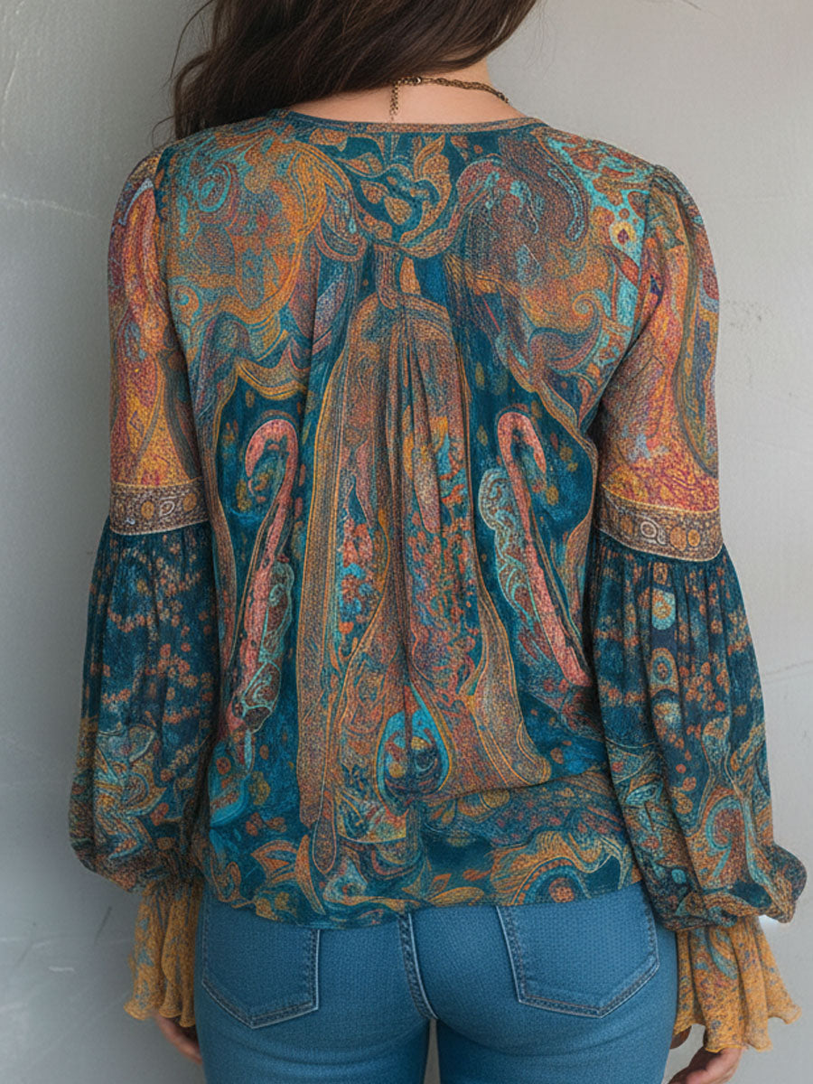 Soleil™ | Paisley Boho Blouse