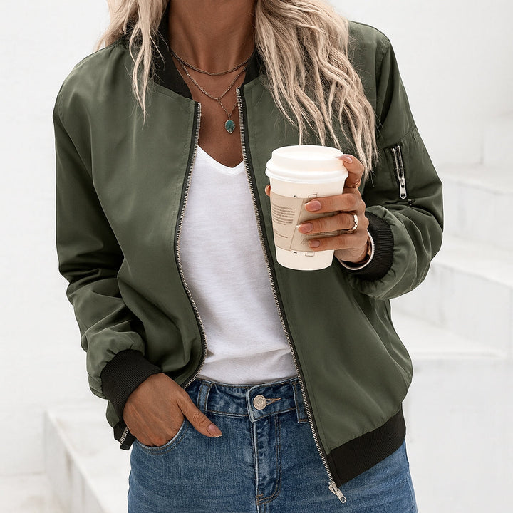 Chiara | Classic Zip Bomber Jacket For Women