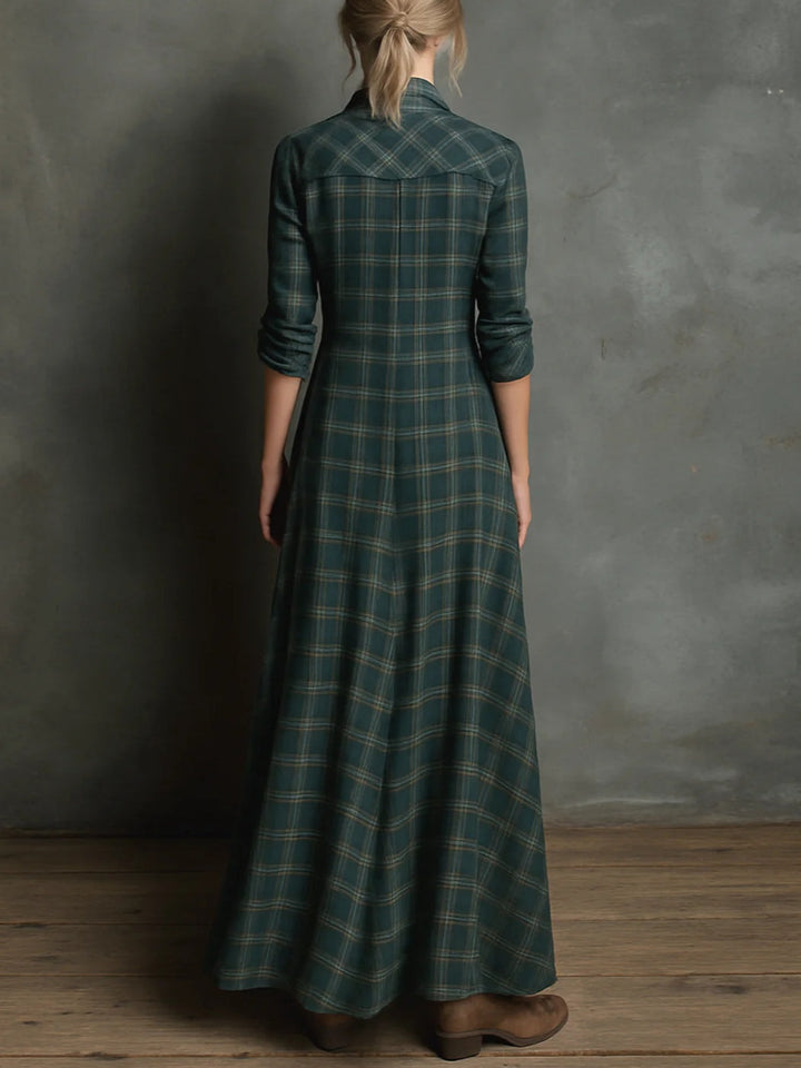 Valentina | Long Plaid Dress