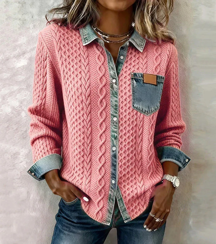 Arielle | Patchwork Knit Top
