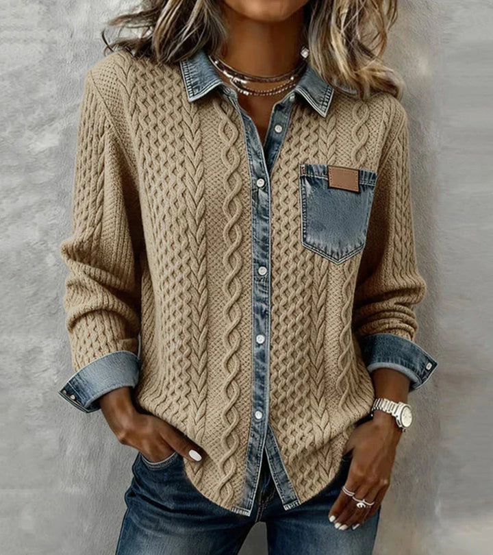 Arielle | Patchwork Knit Top