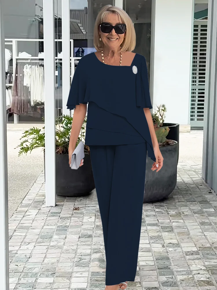 Caroline | Elegant Wide Sleeve and Trouser Set