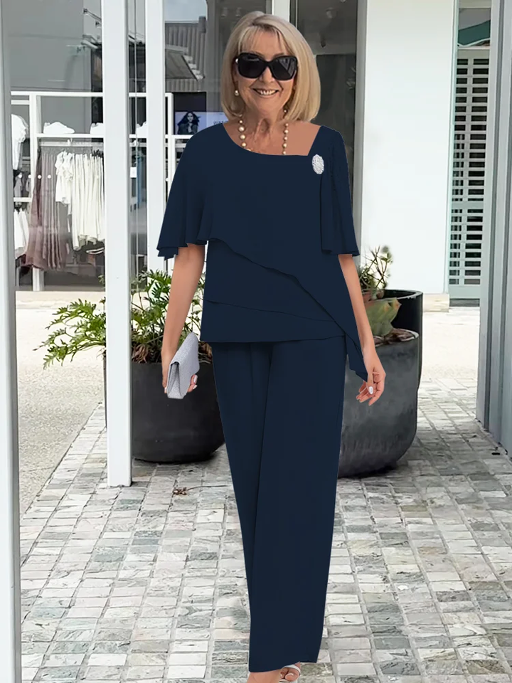 Caroline | Elegant Wide Sleeve and Trouser Set