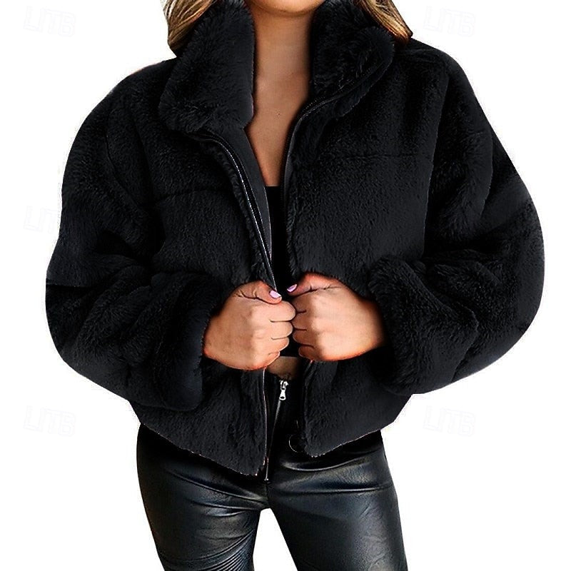 Coralie | Cropped Zip-Up Coat