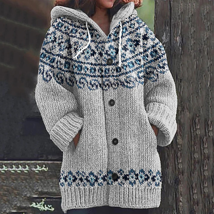 Gonneke | Warm Knit Hooded Cardigan