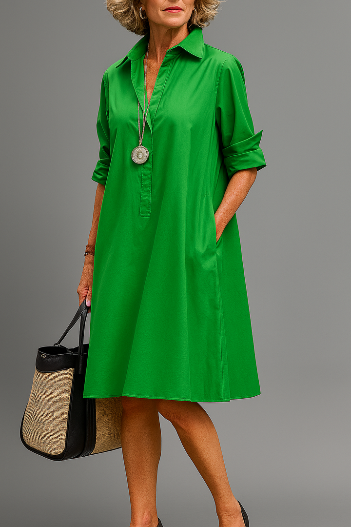 Callie | Sophisticated Pattern Midi Dress