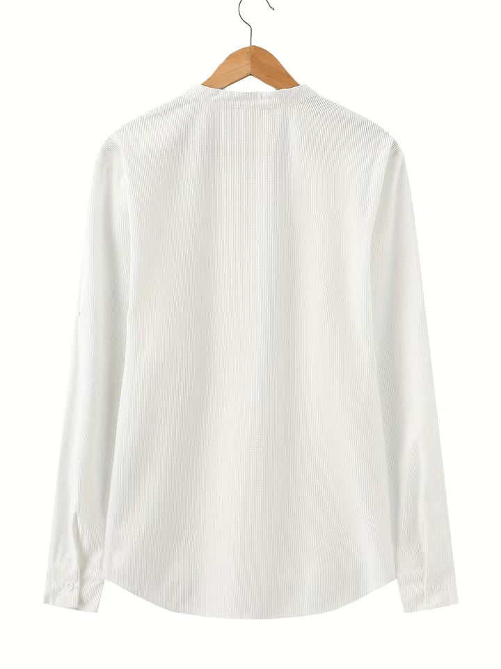 Breccan | Classic Stand-Up Collar Button Shirt