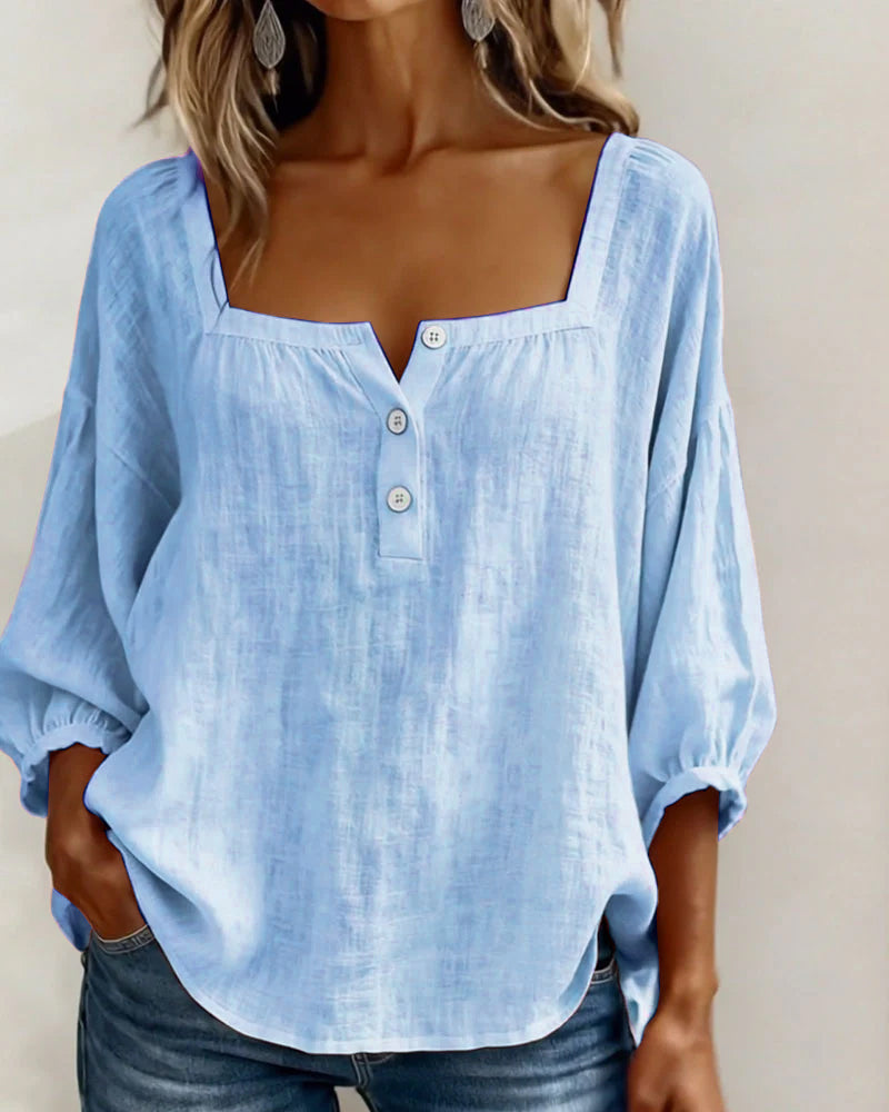 Annika | Stylish Relaxed Button Blouse