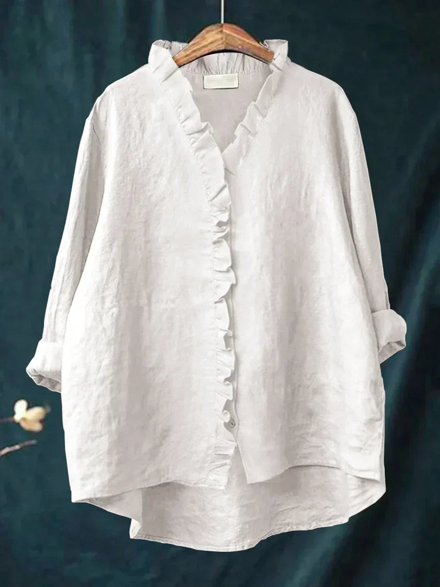 Cecily | Casual Ruffle V-Neck Blouse