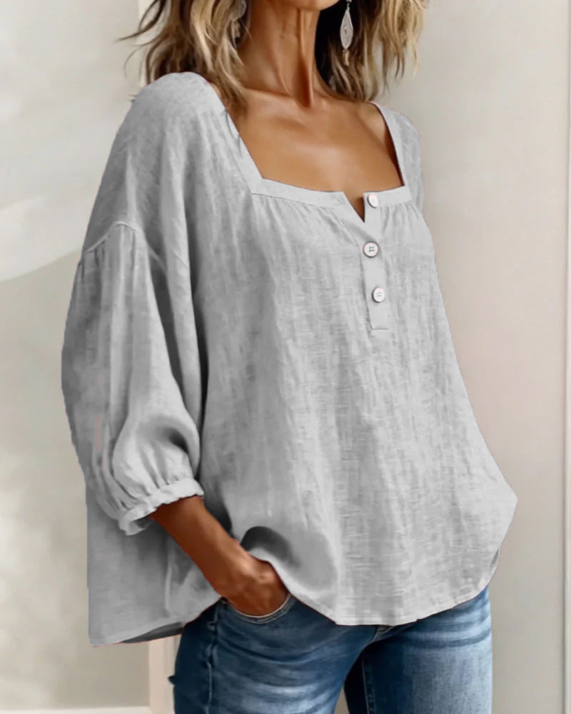 Annika | Stylish Relaxed Button Blouse