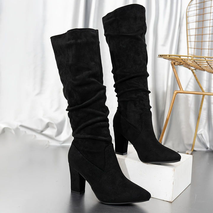 Adele | Slouch Pointed-Toe Heeled Boots