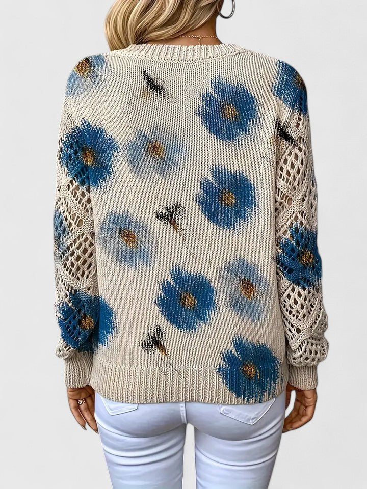Bronwen | Floral Openwork Sweater