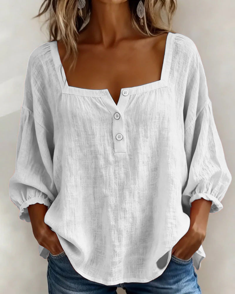 Annika | Stylish Relaxed Button Blouse