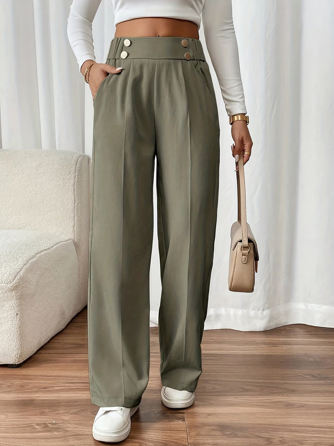 Aviana | Elegant Straight-Leg Office Pants