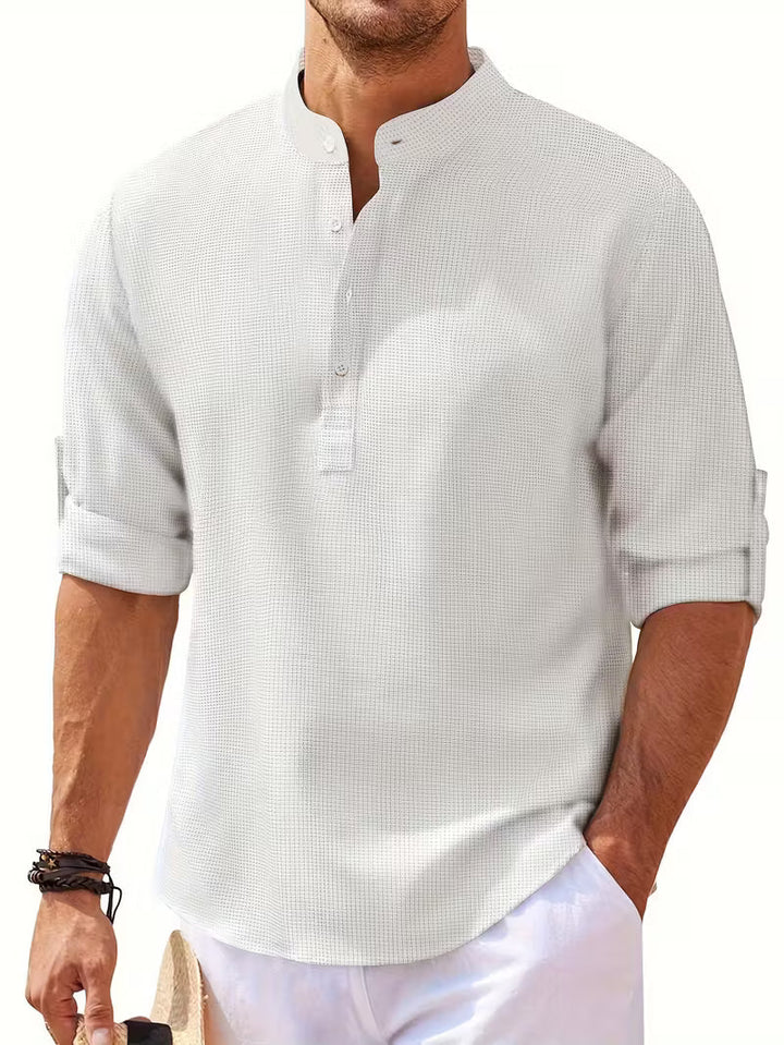 Breccan | Classic Stand-Up Collar Button Shirt