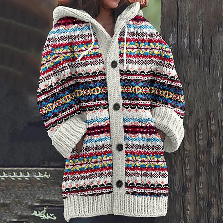 Gonneke | Warm Knit Hooded Cardigan