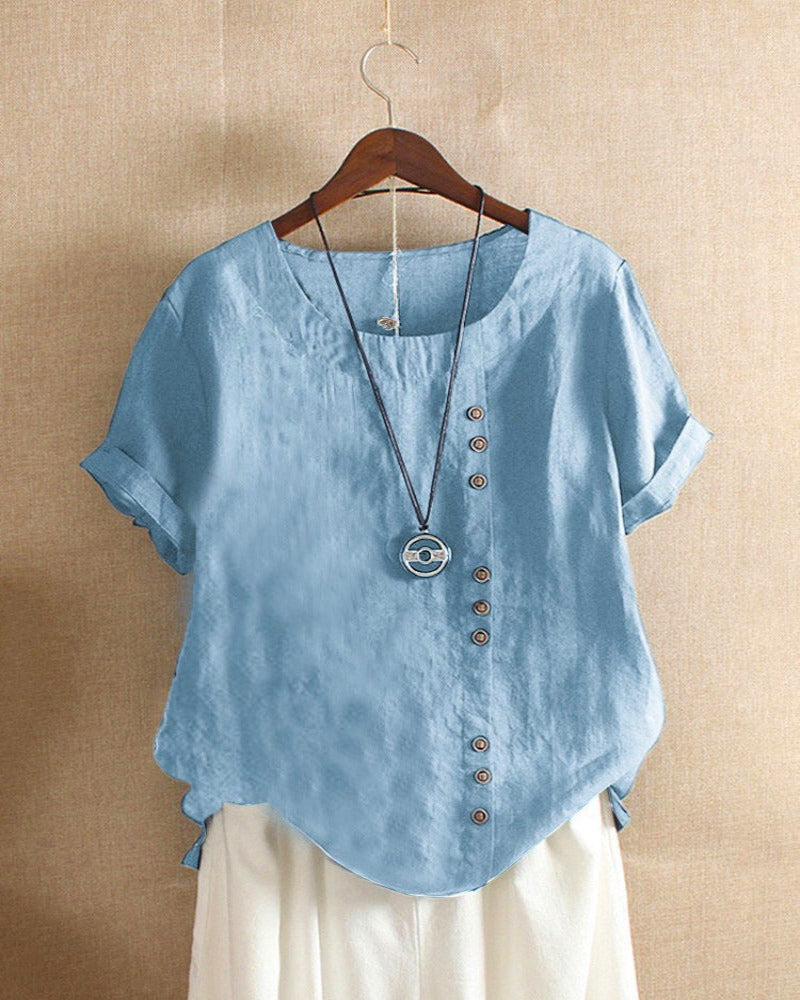 Amaya | Effortless Button Detail Summer Blouse