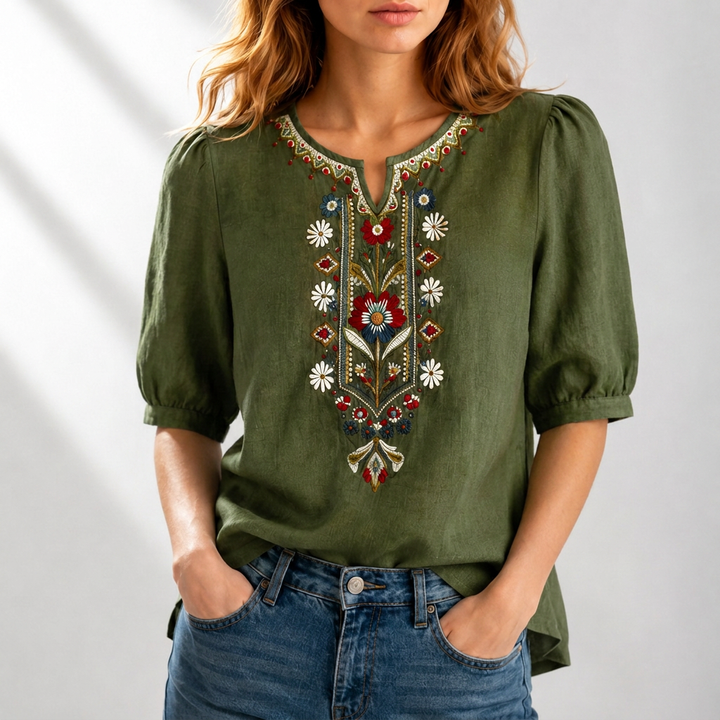 Cordelia | Artisan Embroidered Blouse