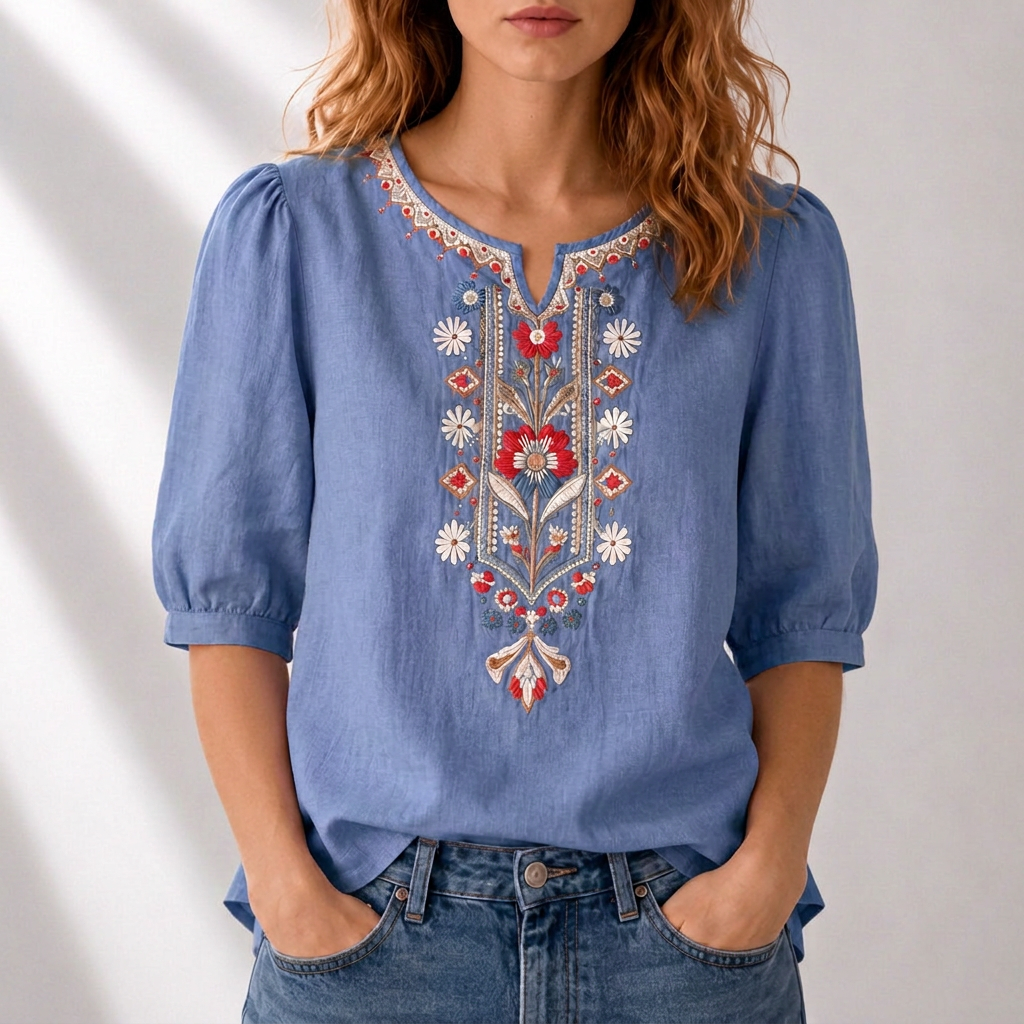 Cordelia | Artisan Embroidered Blouse