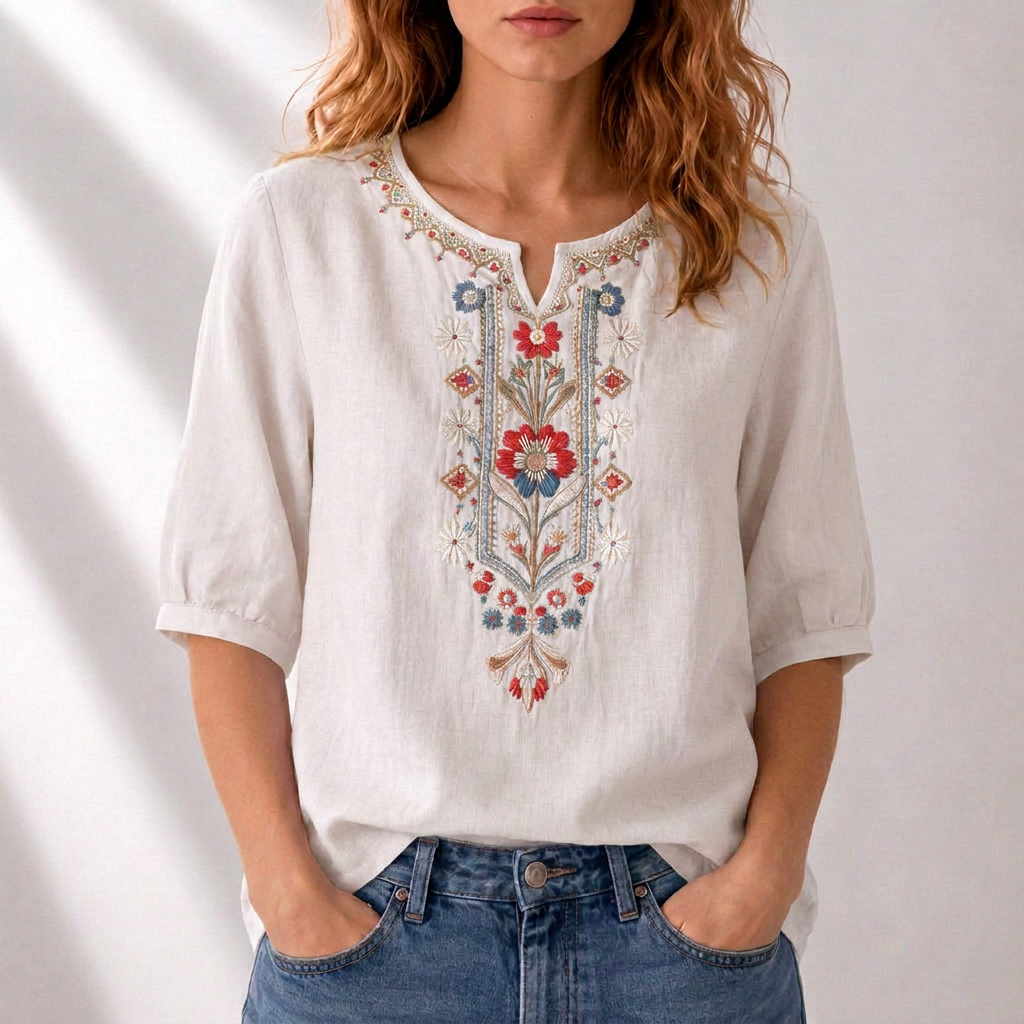 Cordelia | Artisan Embroidered Blouse