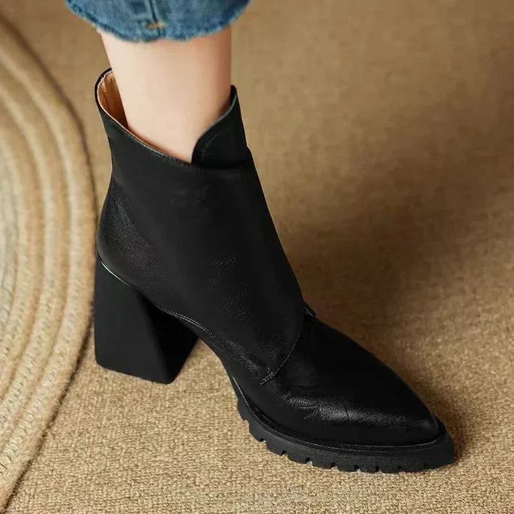Abigail™ | Ankle Block Heel With Strap Detail
