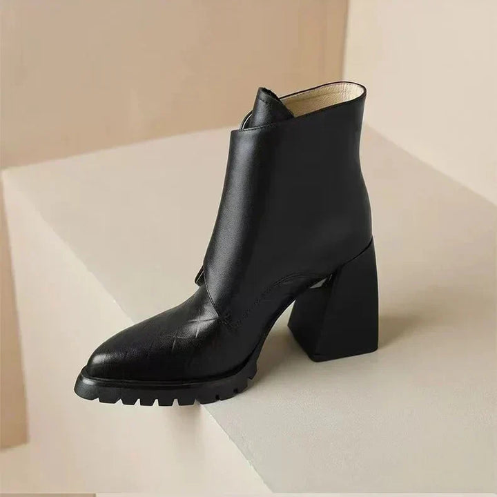 Abigail™ | Ankle Block Heel With Strap Detail