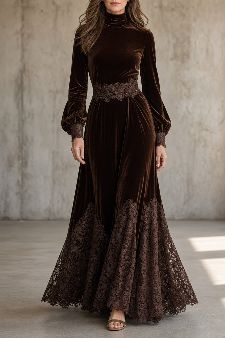 Giselle | Lace-Trimmed Maxi Dress