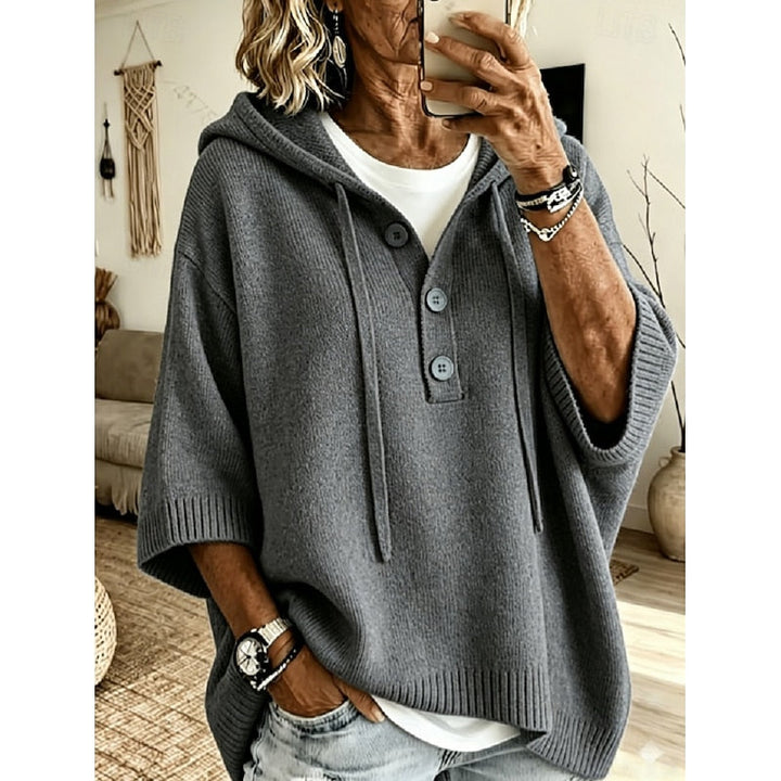 Camryn | Relaxed Hooded Button Sweater