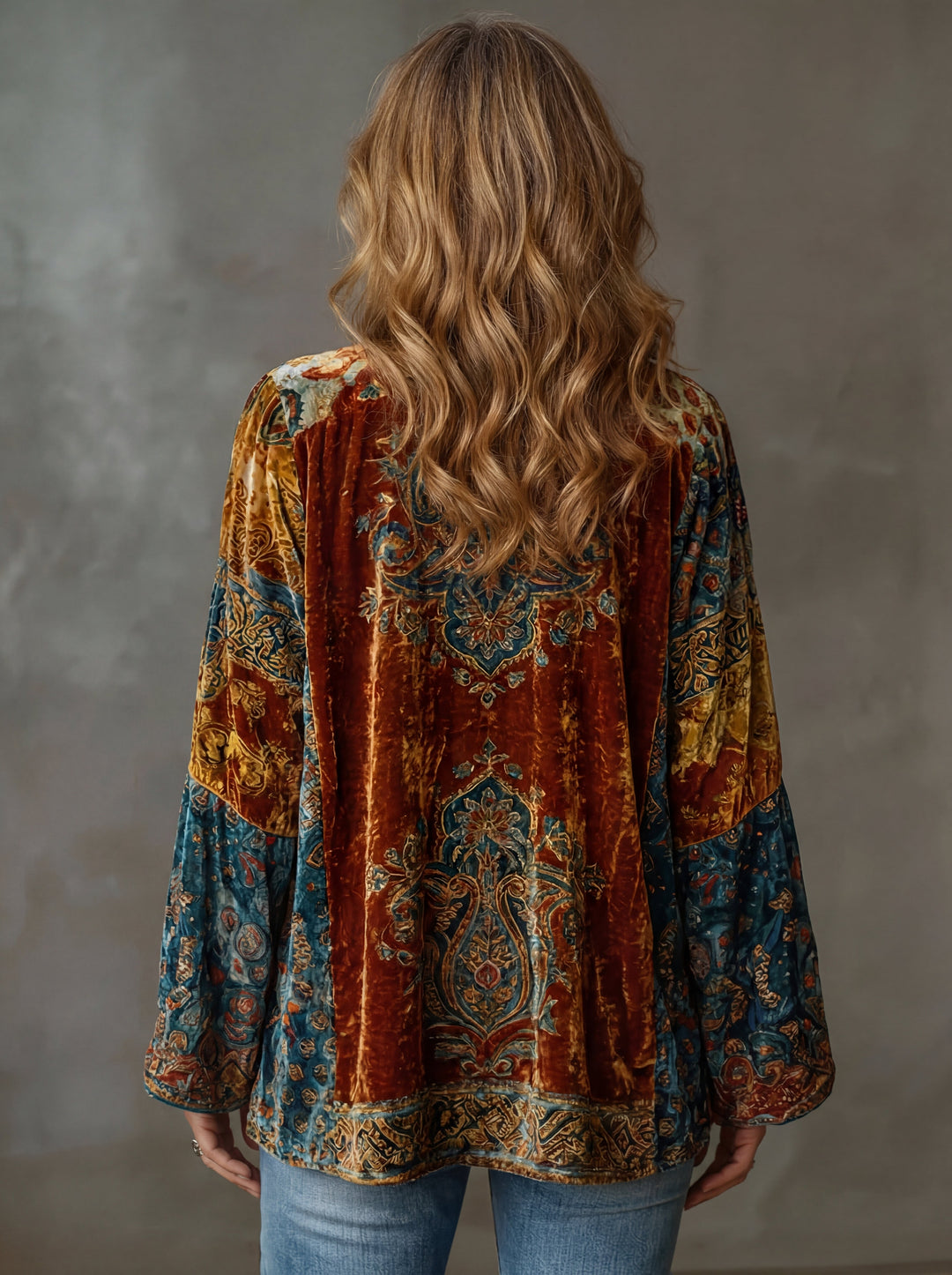 Amelie | Stylish Velvet-Touch Bohemian Cardigan
