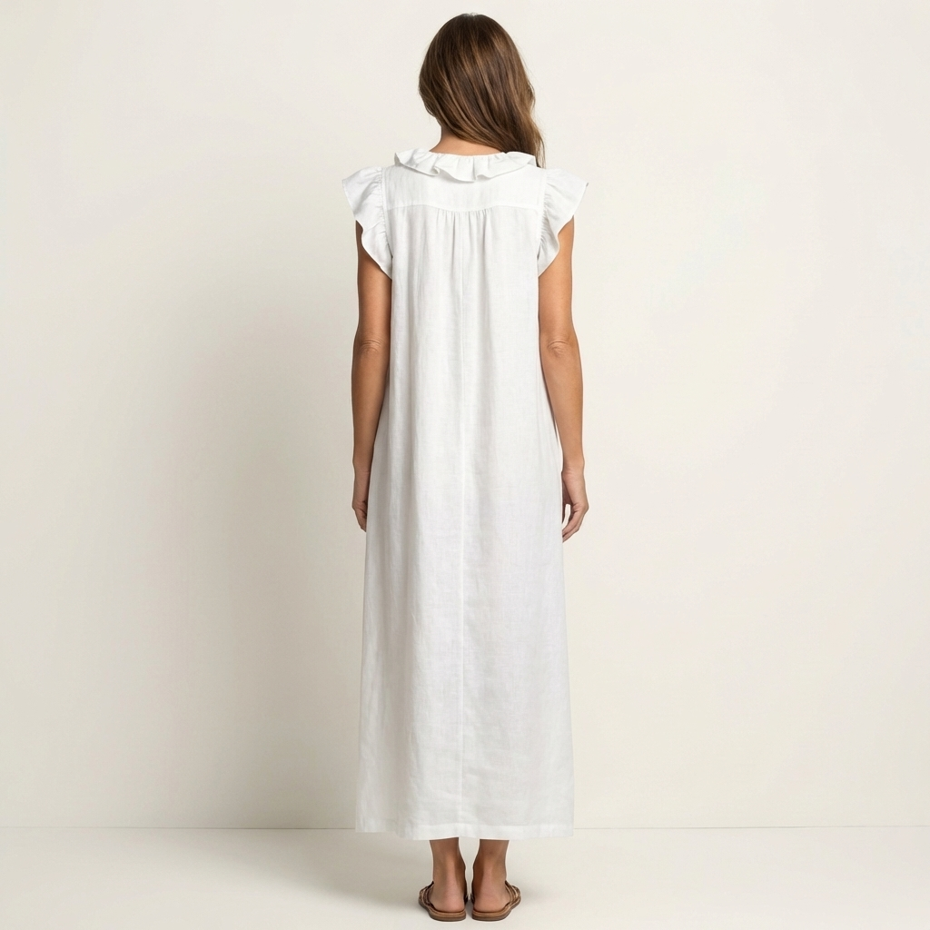 Bridget | Ruffled V-Neck Maxi Dress