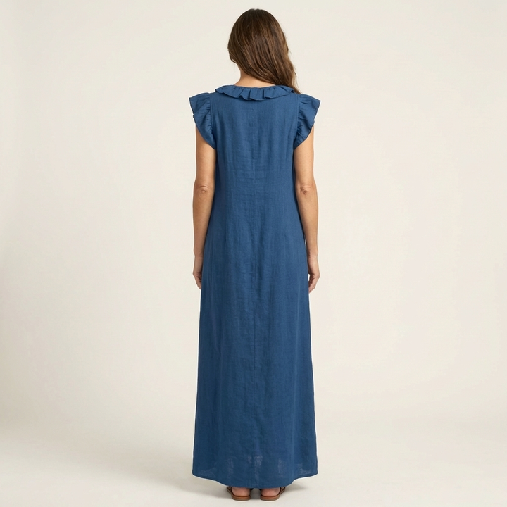 Bridget | Ruffled V-Neck Maxi Dress