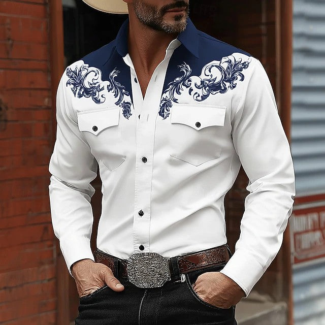 Colton | Western Print Button-Up Shirt