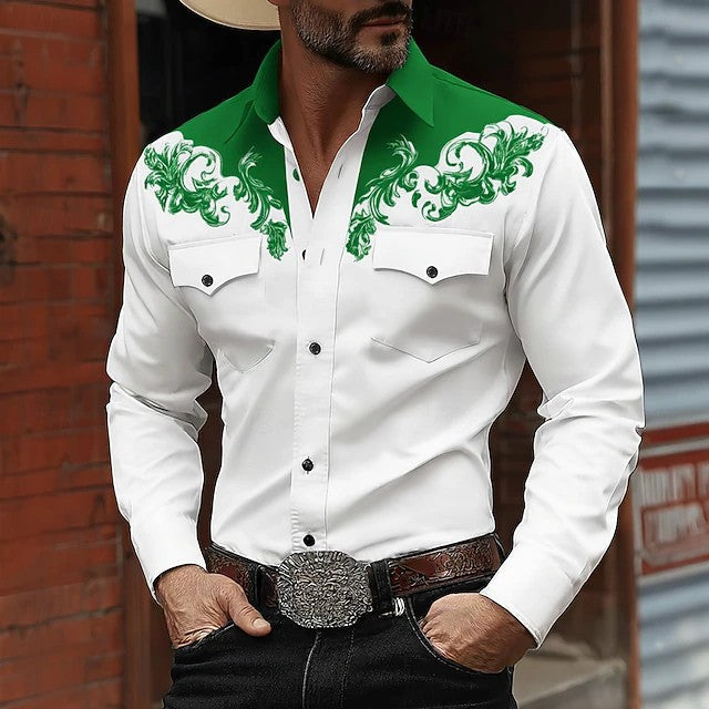 Colton | Western Print Button-Up Shirt