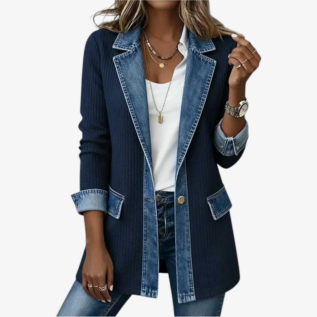 Clarisse | Elegant Layered Collar Button Jacket