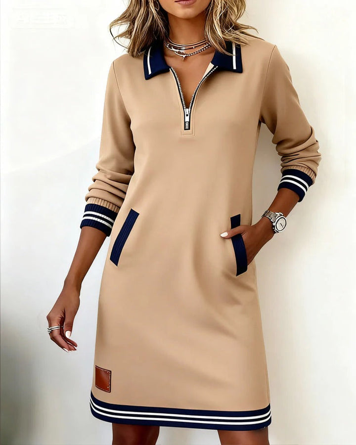 Ammie | Chic Long Sleeve Collar Dress