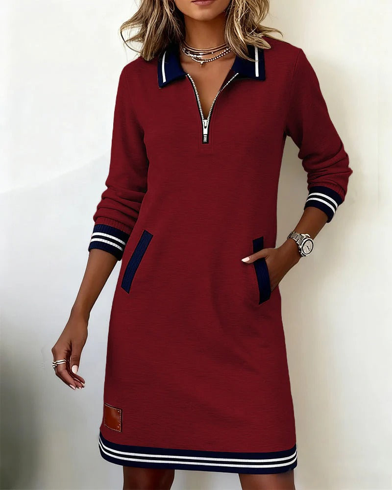 Ammie | Chic Long Sleeve Collar Dress