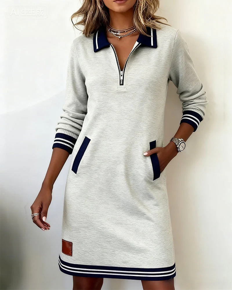 Ammie | Chic Long Sleeve Collar Dress
