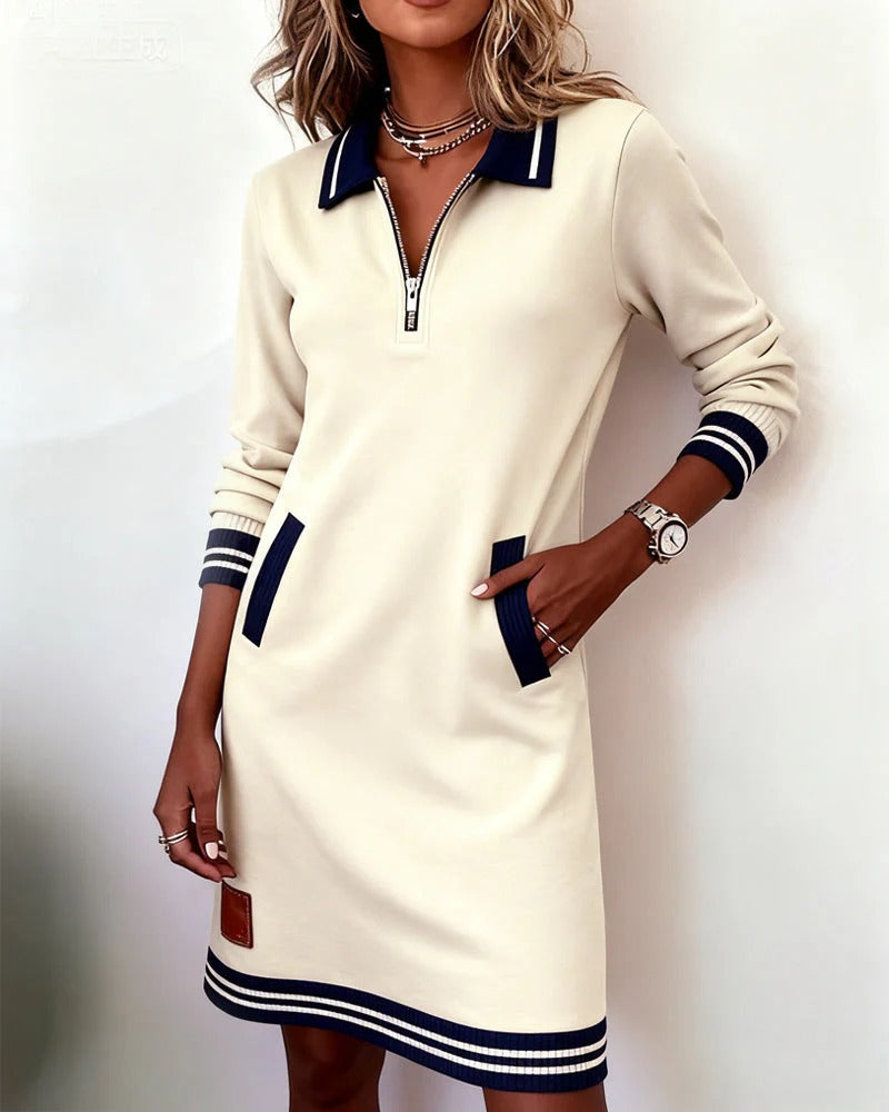 Ammie | Chic Long Sleeve Collar Dress