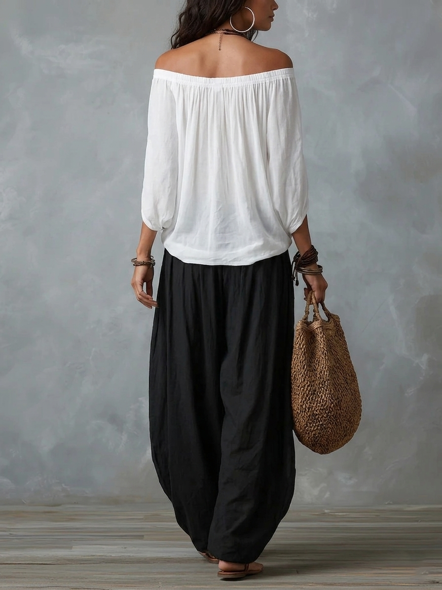 Genevieve | Relaxed Off-Shoulder Two-Piece Set